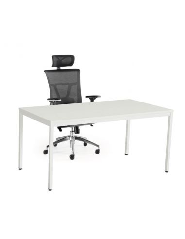 Pack mesa escritorio Lite de 140 x 60 cm. de Kesta y silla ergonómica Ankara de Euromof