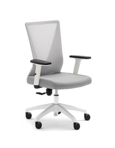 Silla estudio Tirana en color gris y blanco de Euromof Silla estudio Tirana en color gris y blanco de Euromof