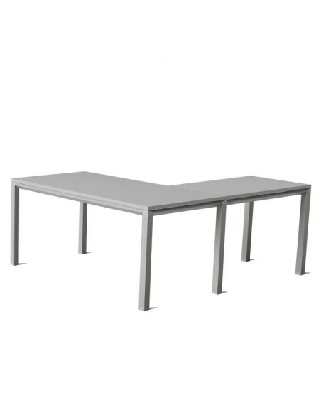 Escritorio esquinero Metrik de Kesta en gris claro Escritorio esquinero Metrik de Kesta en gris claro
