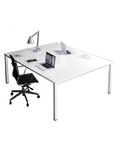 Mesa de escritorio work due fondo 60 estructura blanca