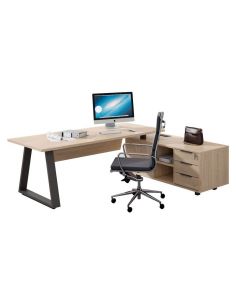 Mesa despacho dirección Piramid con mueble auxiliar 2