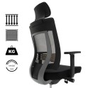 Sillón de dirección Montreal con malla técnica de alta resistencia y asiento de espuma de alta densidad