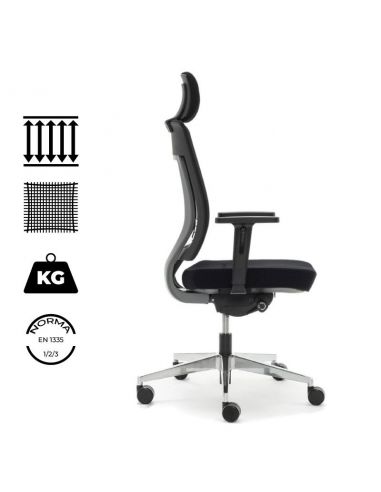 Sillón direccional Montreal, ultra resistente. Con malla técnica. Sillón direccional Montreal, ultra resistente. Con malla técnica.