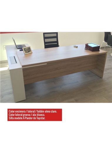 Mesa despacho G3 de JGorbe en olmo claro y blanco