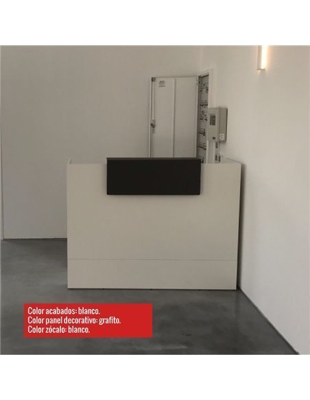 Mostrador recepción Avance de Kesta blanco antracita