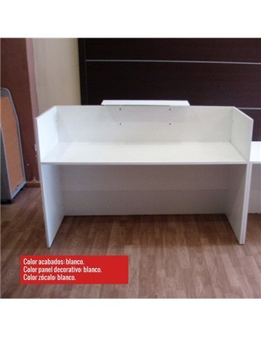 Mostador recepción M7 de Kesta en color blanco, vista interior