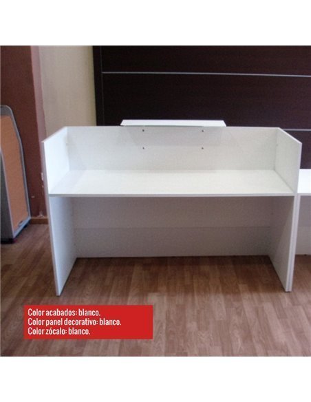 Mostador recepción M7 de Kesta en color blanco, vista interior