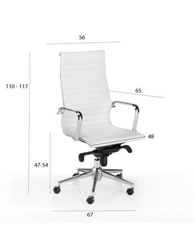 Medidas sillón despacho Londres de Euromof Medidas sillón despacho Londres de Euromof