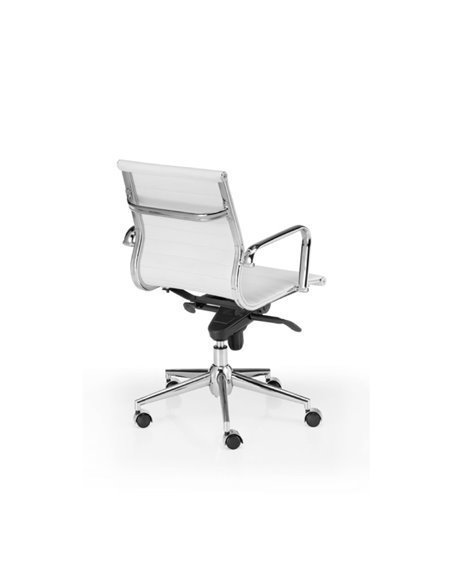 Sillón despacho Londres de Euromof con respaldo medio en color blanco Sillón despacho Londres de Euromof con respaldo medio en color blanco