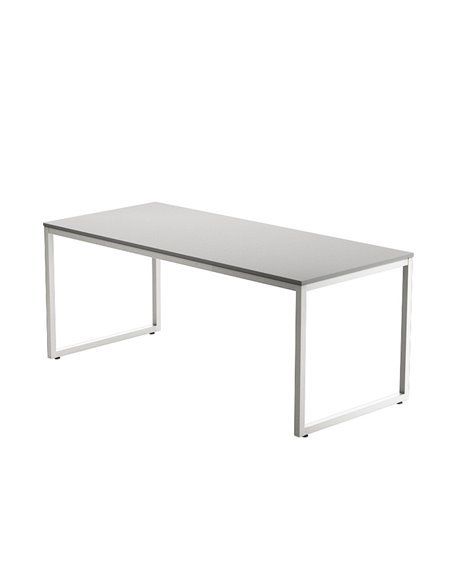 ESCRITORIO DE OFICINA STRIP DE KESTA TABLERO GRIS CLARO Y ESTRUCTURA BLANCA ESCRITORIO DE OFICINA STRIP DE KESTA TABLERO GRIS CLARO Y ESTRUCTURA BLANCA