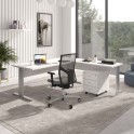 Escritorio esquinero T-Fusion Panel de Emobok