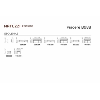 Sofá Piacere Natuzzi Editions personalizable | Laoficinaonline