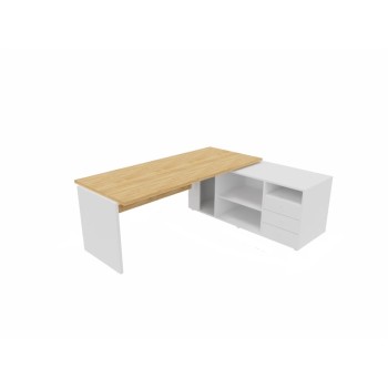 Mesa de despacho Hebe con mueble auxiliar | Laoficinaonline