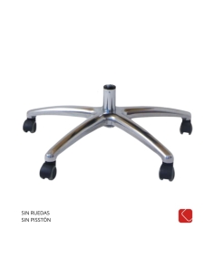 Base silla oficina en aluminio pulido