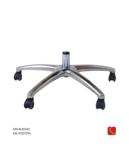 Base silla oficina en aluminio pulido