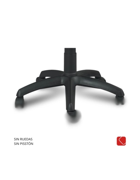 Base silla oficina negra de nylon