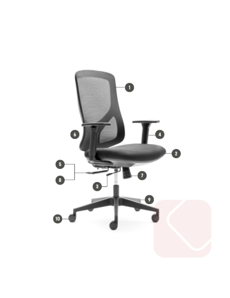 SILLA ERGONOMICA NANTES NG DE EUROMOF