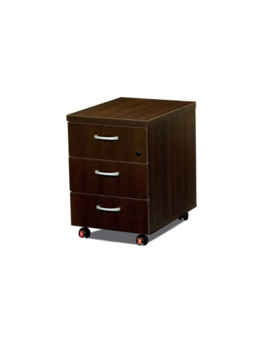 Cajonera con ruedas Bucks de Euromof en color wengué