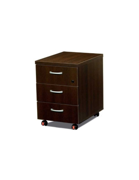 Cajonera con ruedas Bucks de Euromof en color wengué