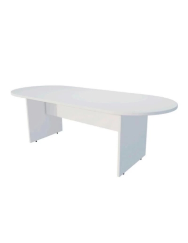 Mesa ovalada con base en h de euromof
