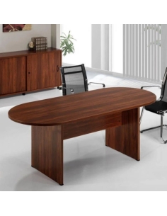 Mesa ovalada con base en h de euromof 2