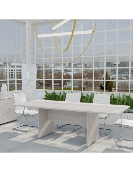 Mesa rectangular con base en h de euromof