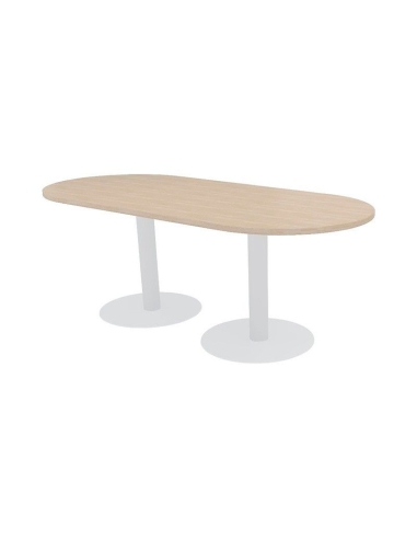 Mesa ovalada con bases metálicas euromof
