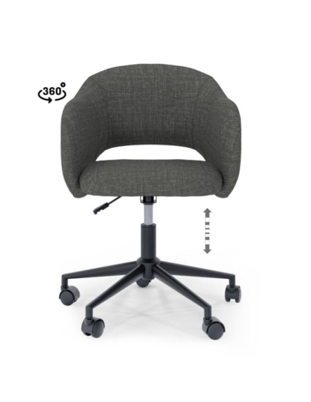 Silla de oficina tallin en color gris oscuro