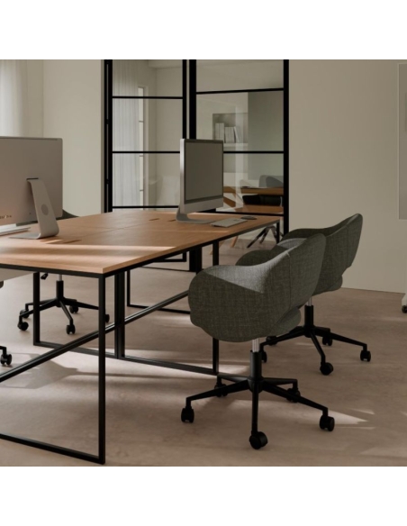 Silla de oficina tallin en color gris oscuro