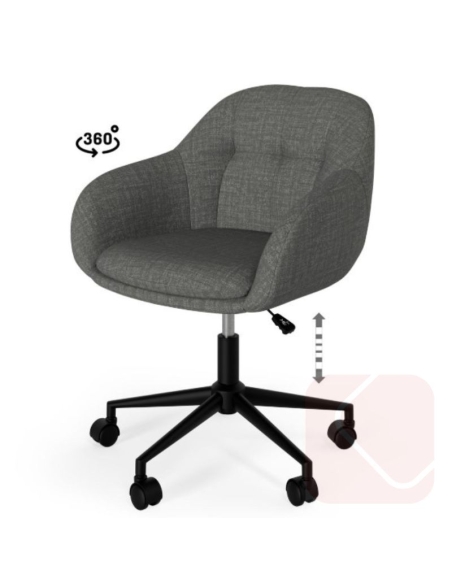 Silla de oficina Canterbury en color gris oscuro