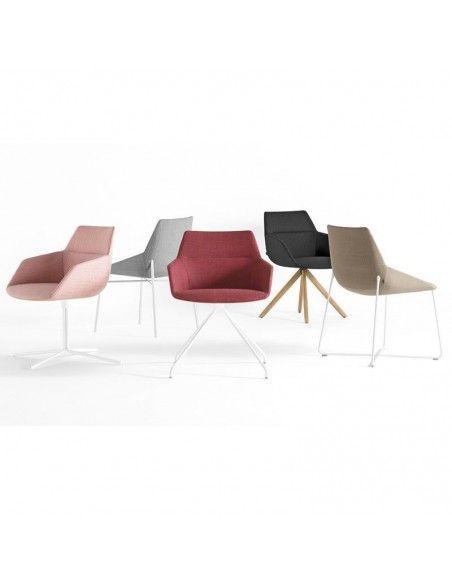 Sillas confidente Dunas XS de Inclass con base madera