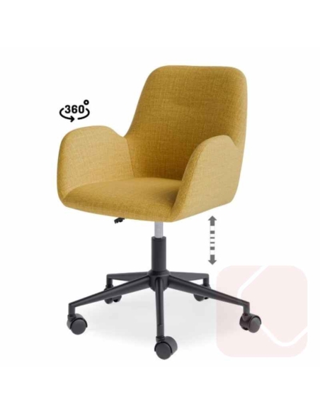 Silla de oficina Irvine en color mostaza
