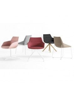 Silla confidente diseño Dunas XS de Inclass con pie de varilla 2