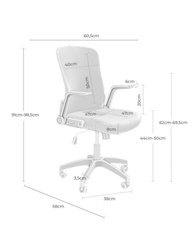 Silla de estudio oficina blanca manchester