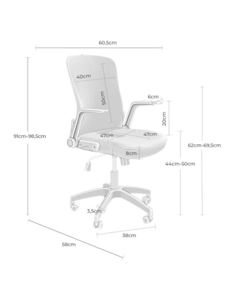 Silla de estudio oficina blanca manchester Silla de estudio oficina blanca manchester