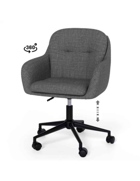 Silla de oficina ontario en color gris claro