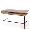 Escritorio Alabama roble/negro de madera con cajón