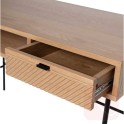 Escritorio Alabama roble/negro de madera con cajón