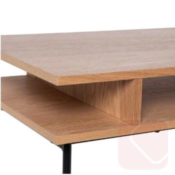 Escritorio Alabama roble/negro de madera con cajón