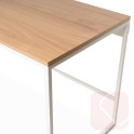 Mesa escritorio base metálica Hudson con base ligera en color blanco y negro