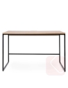 Mesa escritorio base metálica Hudson con base ligera en color blanco y negro