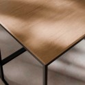 Mesa escritorio base metálica Hudson con base ligera en color blanco y negro