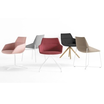 Sillas confidente Dunas XS de Inclass con base madera