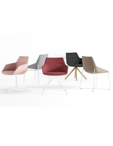 Sillas confidente Dunas XS de Inclass con base madera