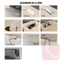 Pasacables, enchufes y accesorios de electrificación mesa oficina Flink