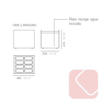 Paragüero Crepe de diseño para oficinas y espacios públicos | Laoficinaonline
