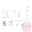Paragüero Sou de Systemtronic, diseño en acero pintado con recogida de agua y opción de montaje mural o de pie.