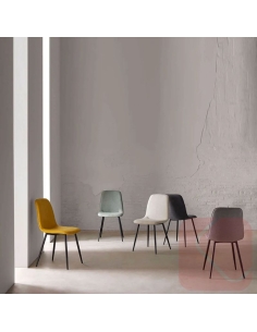 SILLA FIJA TAPIZADA Y ECONOMICA DE DISEÑO MODERNO Y ATEMPORAL 2