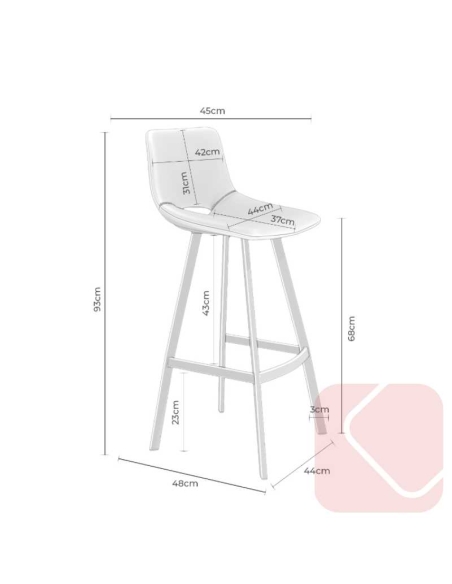 TABURETE ALTO ASTON DE SOMCASA