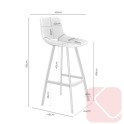 Taburete alto Aston tapizado con reposapiés | Laoficinaonline